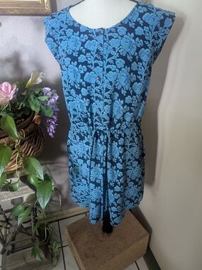 CAbi blue Floral Print Women’s Dress